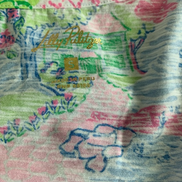 NWT Lilly Pulitzer Etta V-Neck Tee shirt size small - Picture 2 of 5